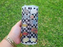 Load image into Gallery viewer, Chekered Beer Can Glass | Boho Cute Kawaii Coffee Glass | 20 oz