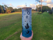 Load image into Gallery viewer, Mushroom Beer Can Glass | Boho Mushroom Coffee Glass | Aesthetic Coffee Glass | 24 oz