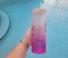 Load image into Gallery viewer, Mushroom Beer Can Glass | Boho Mushroom Coffee Glass | Aesthetic Coffee Glass | 24 oz