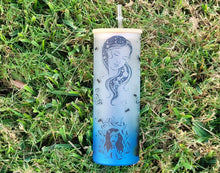 Load image into Gallery viewer, Mushroom Beer Can Glass | Boho Mushroom Coffee Glass | Aesthetic Coffee Glass | 24 oz