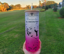 Load image into Gallery viewer, Marilyn Monroe Beer Can Glass | Boho Marilyn Coffee Glass |