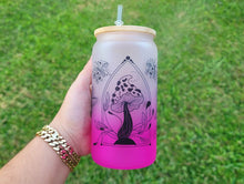 Load image into Gallery viewer, Mushroom Beer Can Glass | Boho Mushroom Coffee Glass | Aesthetic Coffee Glass | 16 oz