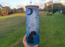 Load image into Gallery viewer, Mushroom Beer Can Glass | Boho Mushroom Coffee Glass | Aesthetic Coffee Glass | 24 oz