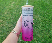 Load image into Gallery viewer, Marilyn Monroe Beer Can Glass | Boho Marilyn Coffee Glass |