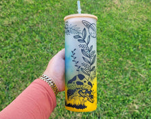 Load image into Gallery viewer, Mushroom Beer Can Glass | Boho Mushroom Coffee Glass | Aesthetic Coffee Glass | 24 oz