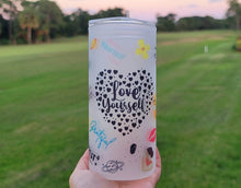 Load image into Gallery viewer, Daily Affirmations Beer Can glass | Boho Coffee Glass 20 OZ