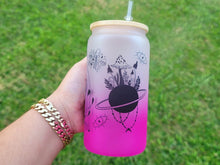 Load image into Gallery viewer, Mushroom Beer Can Glass | Boho Mushroom Coffee Glass | Aesthetic Coffee Glass | 16 oz