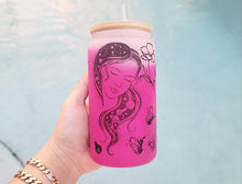 Load image into Gallery viewer, Mushroom Beer Can Glass | Boho Mushroom Coffee Glass | Aesthetic Coffee Glass | 16 oz