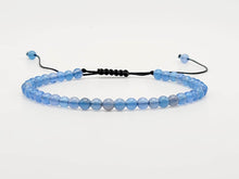 Load image into Gallery viewer, Handmade Blue Aquamarine Bracelet Powerful Bracelet 3mm adjustable