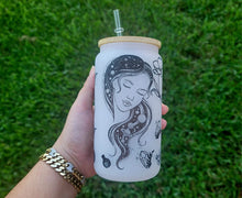 Load image into Gallery viewer, Mushroom Beer Can Glass | Boho Mushroom Coffee Glass | Aesthetic Coffee Glass | 16 oz