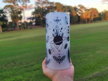 Load image into Gallery viewer, Mushroom Beer Can Glass | Boho Moth Coffee Glass | Aesthetic Coffee Glass | 20 oz