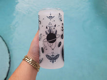 Load image into Gallery viewer, Mushroom Beer Can Glass | Boho Moth Coffee Glass | Aesthetic Coffee Glass | 20 oz
