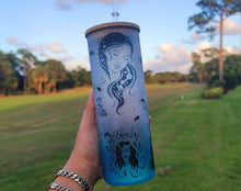 Load image into Gallery viewer, Mushroom Beer Can Glass | Boho Mushroom Coffee Glass | Aesthetic Coffee Glass | 24 oz