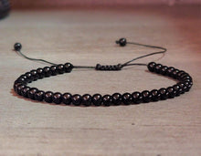 Load image into Gallery viewer, Black Obsidian Healing Bracelet 3mm Bracelet Natural crystal Bracelet Yoga