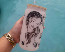 Load image into Gallery viewer, Mushroom Beer Can Glass | Boho Mushroom Coffee Glass | Aesthetic Coffee Glass | 16 oz