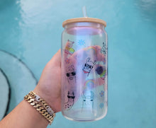 Load image into Gallery viewer, No Prollama Funny Llama Beer Can Glass | Boho Coffee Glass | Aesthetic Coffee Glass