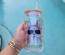 Load image into Gallery viewer, No Prollama Funny Llama Beer Can Glass | Boho Coffee Glass | Aesthetic Coffee Glass