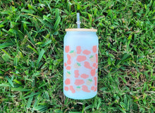 Load image into Gallery viewer, Cow Print Glass Cup | Iced Coffee Glass Cup | Trendy Pattern Glass Cup