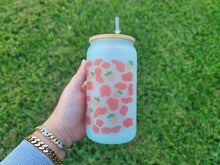 Load image into Gallery viewer, Cow Print Glass Cup | Iced Coffee Glass Cup | Trendy Pattern Glass Cup