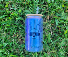 Load image into Gallery viewer, No Prollama Funny Llama Beer Can Glass | Boho Coffee Glass | Aesthetic Coffee Glass