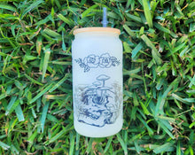 Load image into Gallery viewer, Skulls Mushroom Beer Can Glass | Boho Mushroom Coffee Glass |