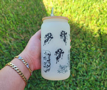 Load image into Gallery viewer, Skulls Mushroom Beer Can Glass | Boho Mushroom Coffee Glass |
