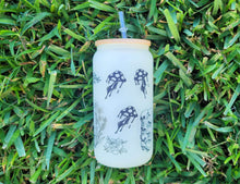 Load image into Gallery viewer, Skulls Mushroom Beer Can Glass | Boho Mushroom Coffee Glass |