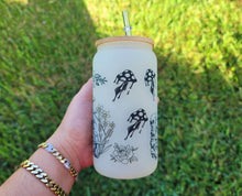 Load image into Gallery viewer, Skulls Mushroom Beer Can Glass | Boho Mushroom Coffee Glass |
