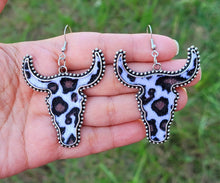 Load image into Gallery viewer, COWHIDE Cute EARRINGS | Genuine Hair on Cowhide Cow Head Earrings