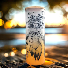 Load image into Gallery viewer, Medusa Beer Can Glass | Boho Mushroom Coffee Glass | 24 oz