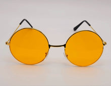 Load image into Gallery viewer, Steampunk Goggles Glasses Round Sunglasses Emo Retro Orange Color