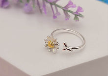 Load image into Gallery viewer, Adjustable Open Flower Ring High Quality 925 Stamped Sterling Silver Sunflower