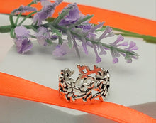 Load image into Gallery viewer, Adjustable Open Leaf Ring High Quality 925 Stamped Sterling Silver Tree Leaf