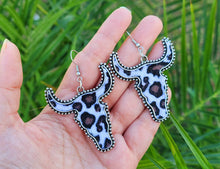 Load image into Gallery viewer, COWHIDE Cute EARRINGS | Genuine Hair on Cowhide Cow Head Earrings