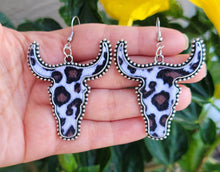 Load image into Gallery viewer, COWHIDE Cute EARRINGS | Genuine Hair on Cowhide Cow Head Earrings