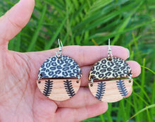 Load image into Gallery viewer, Baseball Earrings, Baseball Earrings, Baseball Dangle Earrings, Baseball Accessories
