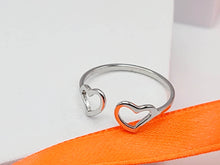 Load image into Gallery viewer, Adjustable Open Heart Ring, Thumb Ring, Adjustable Wraparound Heart Ring, Gold