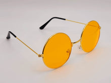 Load image into Gallery viewer, Steampunk Goggles Glasses Round Sunglasses Emo Retro Orange Color