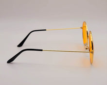 Load image into Gallery viewer, Steampunk Goggles Glasses Round Sunglasses Emo Retro Orange Color