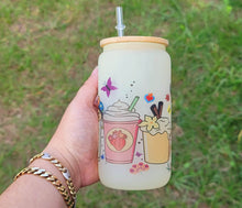 Load image into Gallery viewer, Frida Kahlo Beer Can Glass Color Change Cup l Red Flowers Cute Design