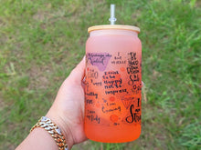 Load image into Gallery viewer, Self Love Beer Can Glass | Boho Affirmation Coffee Glass Libbey 16 oz