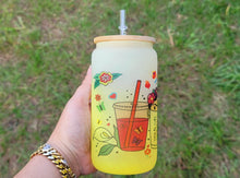 Load image into Gallery viewer, Frida Kahlo Beer Can Glass Color Change Cup l Red Flowers Cute Design