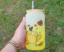 Load image into Gallery viewer, Frida Kahlo Beer Can Glass Color Change Cup l Red Flowers Cute Design