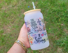 Load image into Gallery viewer, Self Love Beer Can Glass | Boho Affirmation Coffee Glass Libbey 16 oz