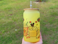 Load image into Gallery viewer, Frida Kahlo Beer Can Glass Color Change Cup l Red Flowers Cute Design