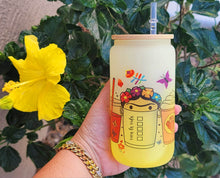 Load image into Gallery viewer, Frida Kahlo Beer Can Glass Color Change Cup l Red Flowers Cute Design