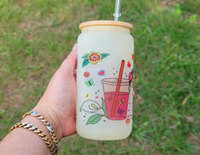 Load image into Gallery viewer, Frida Kahlo Beer Can Glass Color Change Cup l Red Flowers Cute Design