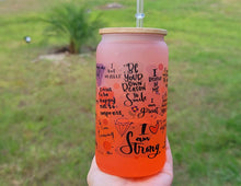 Load image into Gallery viewer, Self Love Beer Can Glass | Boho Affirmation Coffee Glass Libbey 16 oz