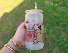 Load image into Gallery viewer, Frida Kahlo Cafecitos Glass Cup, 16oz Glass Can, 16oz Libbey Can