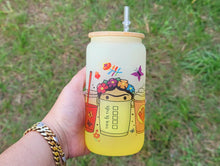 Load image into Gallery viewer, Frida Kahlo Beer Can Glass Color Change Cup l Red Flowers Cute Design